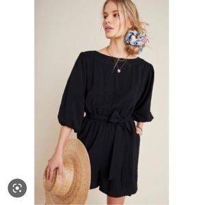 Anthropologie FRANCESCA BALLOON-SLEEVED ROMPER
